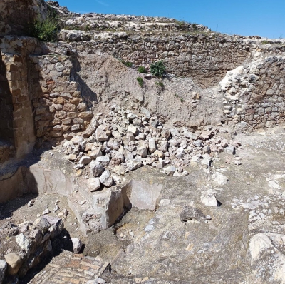  Las lluvias causan daños en el castillo de Villardompardo 