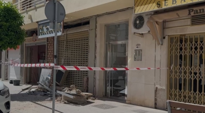  Herido grave un trabajador en Andújar al derrumbarse sobre él una cornisa 