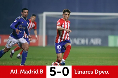  El Linares cae goleado frente al Atlético de Madrid B 