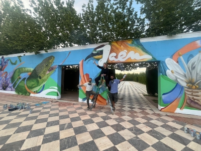  Éxito de participación en el mural del parque Andrés de Vandelvira 